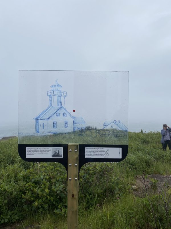 sign showing old lighthouse