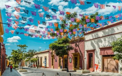 Colourful streets of Oaxaca Mexico