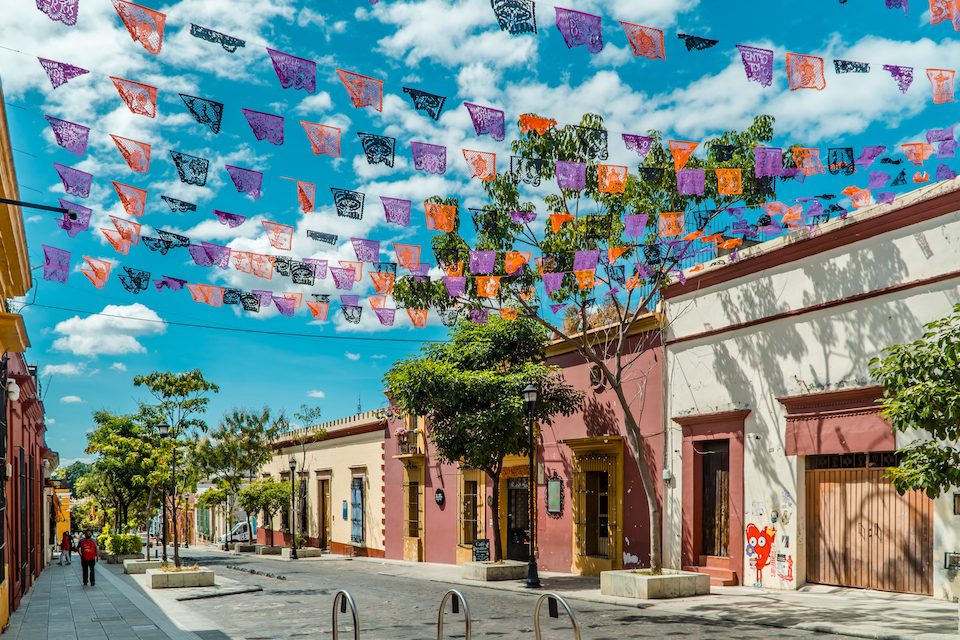 Colourful streets of Oaxaca Mexico