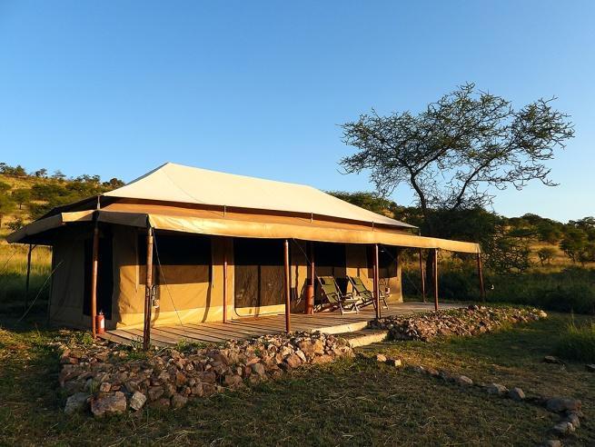 A tent in Ngorongoro safari Tanzania