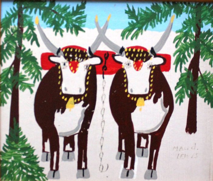 Maud Lewis' painting of oxen