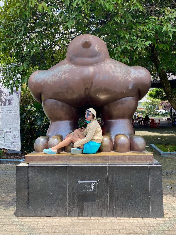 Botero Sculpture San Antonio Plaza Medellin Colombia