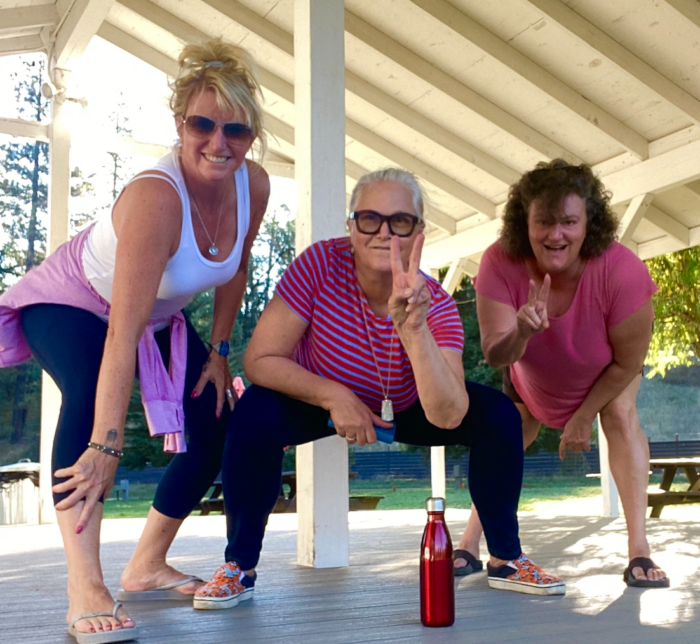 Carolyn, Doni, and Cherri of preparing Women's Travel Wisdom retreat