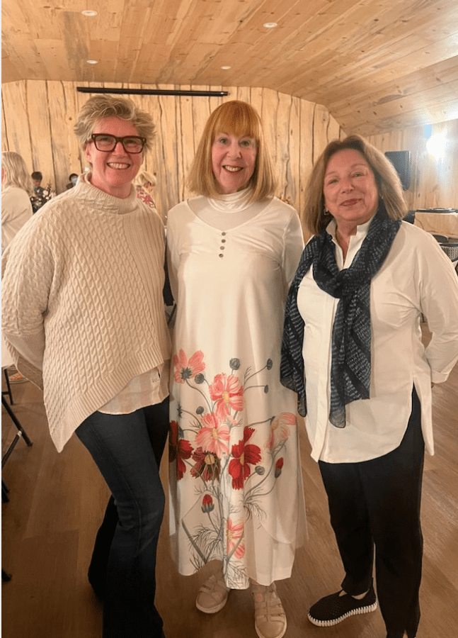 Krista, Diana, and Judith at Women's Travel Wisdom Retreat