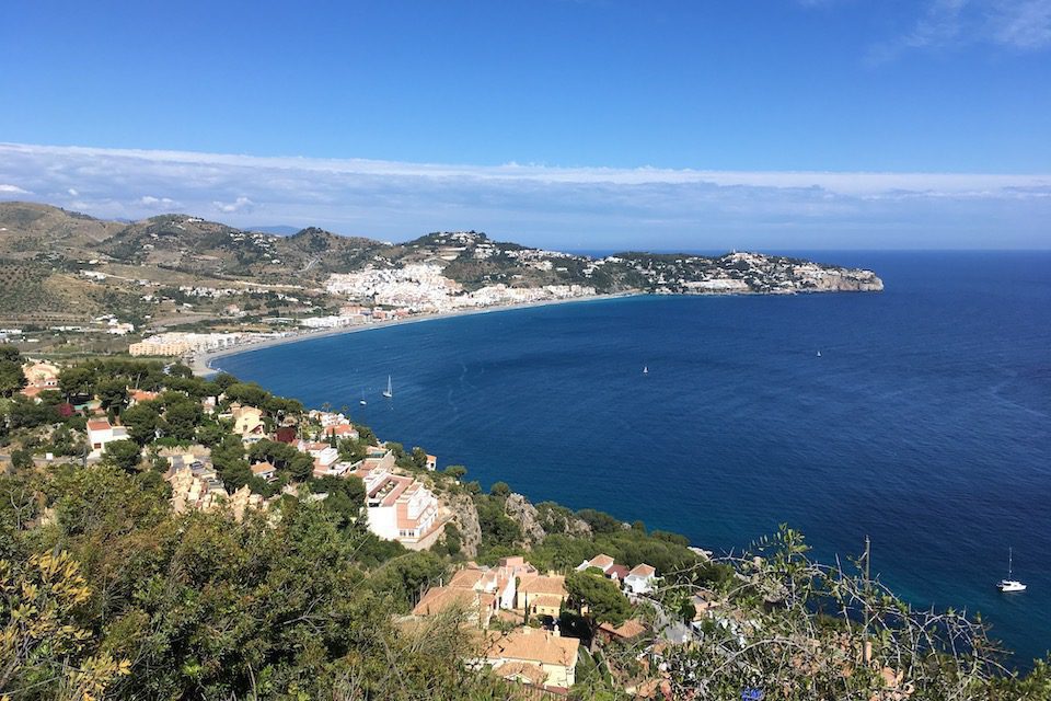 Overlooking the bay in La Herradura, Spain