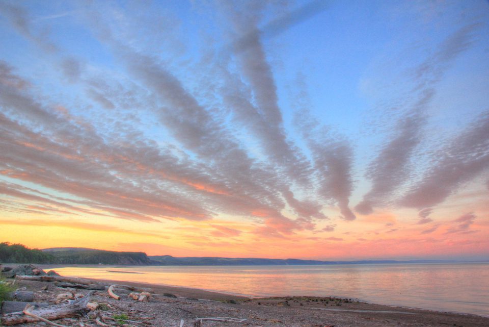 Sunset at Spencer's Island ... typical all along the Glooscap trail