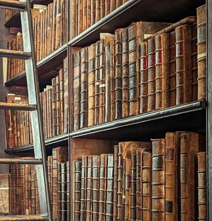 Just a few of the 350,000 books in the Old Library at Trinity College. 