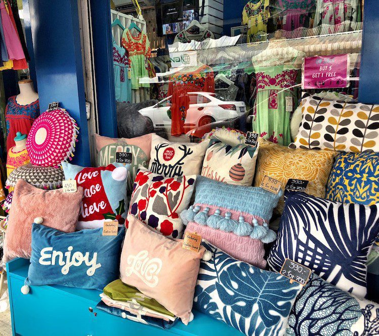 Spun for handmade cushion covers at Chatuchak Market