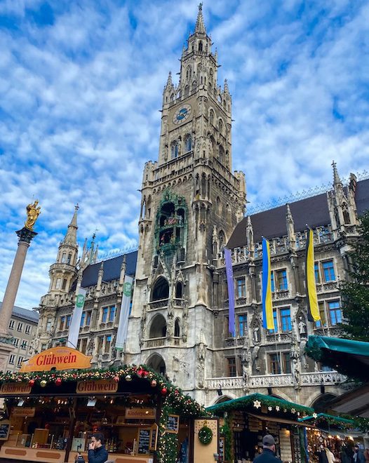 Munich Christmas Market under the clock tower