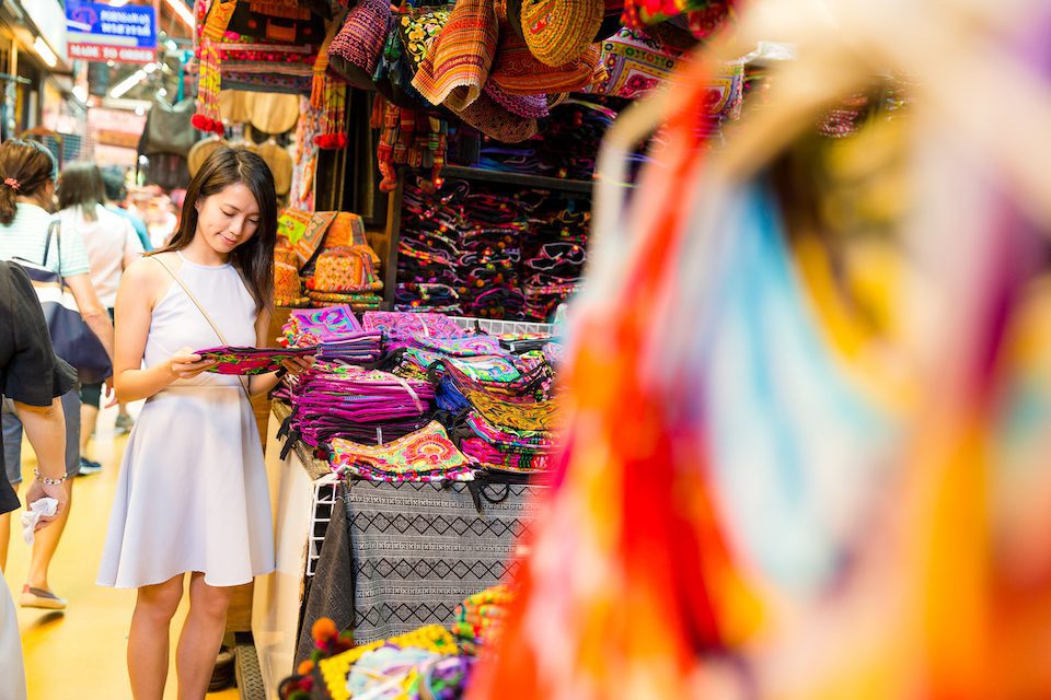 Woman shopping in Bangkok market