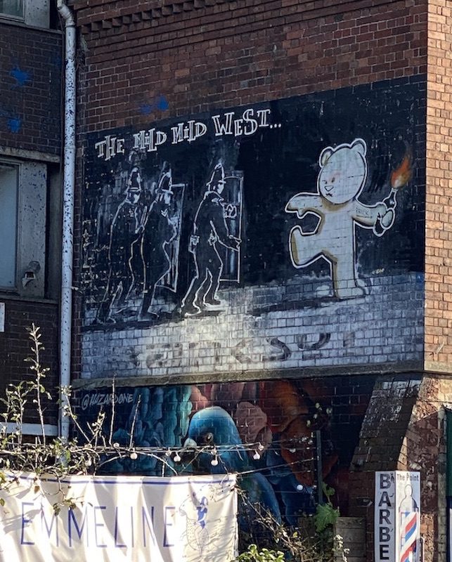 Banksy's Mild Mild West street art in Bristol
