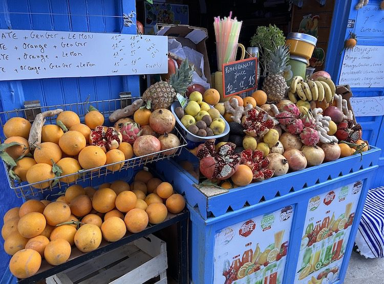 Chefchaouen Morocco fruit stand