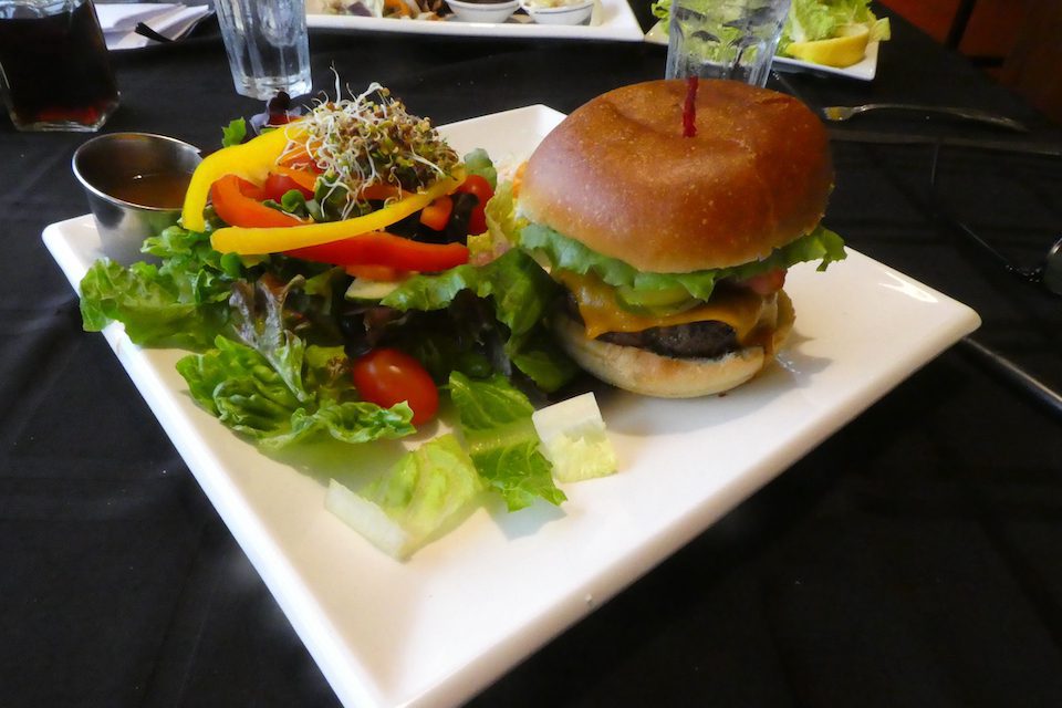 Moose burger at Chucky's Seafood and Wildgame Restaurant