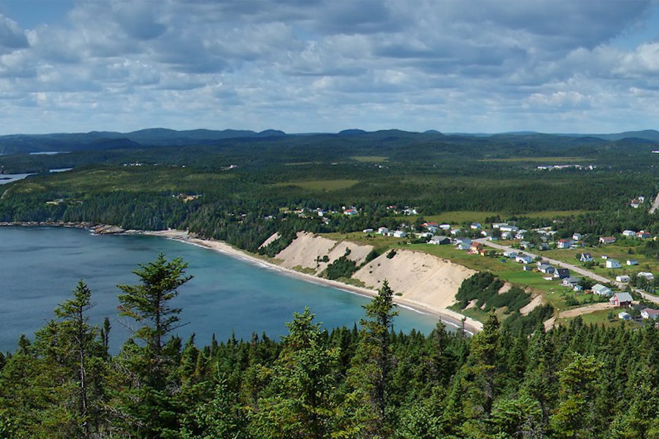 Scenic view of Eastport Peninsula near Gander Newfoundland