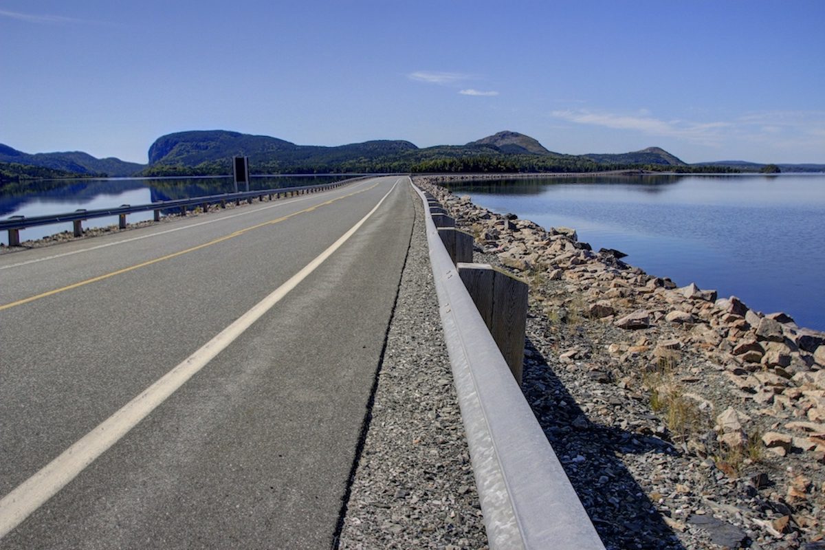 Driving through Eastport Peninsula