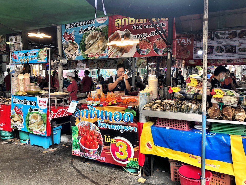 Food stalls at Thai market