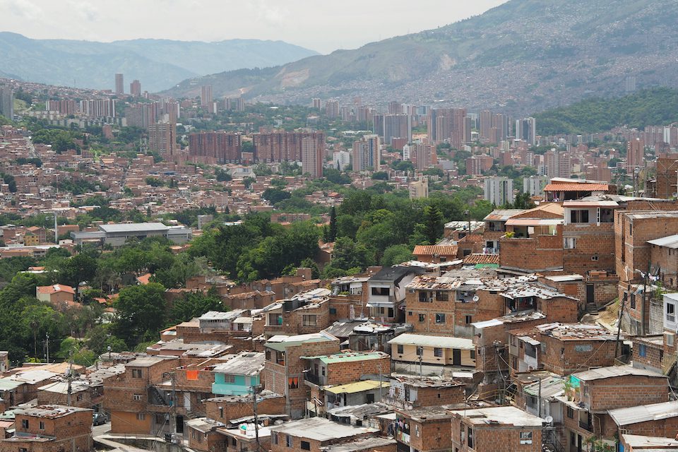 An aerial shot of Caracas, Venezuela, in South America, inspiration for Isabel Allende's Eva Luna