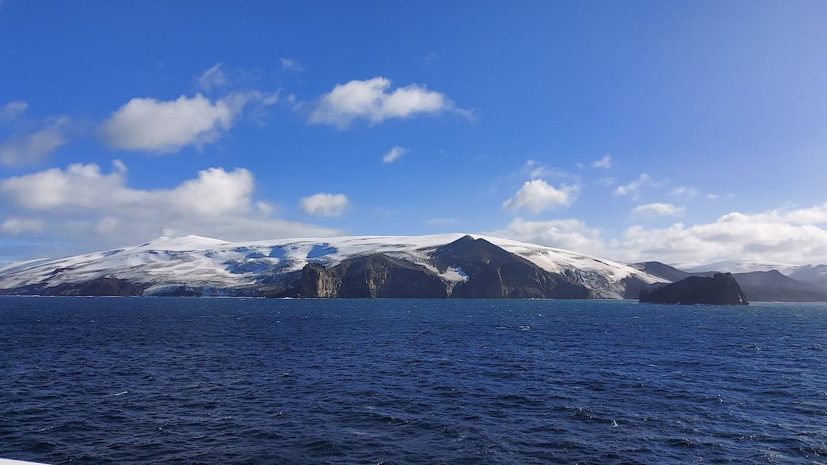 Admiralty Bay as seen from an expedition ship to Antarctica