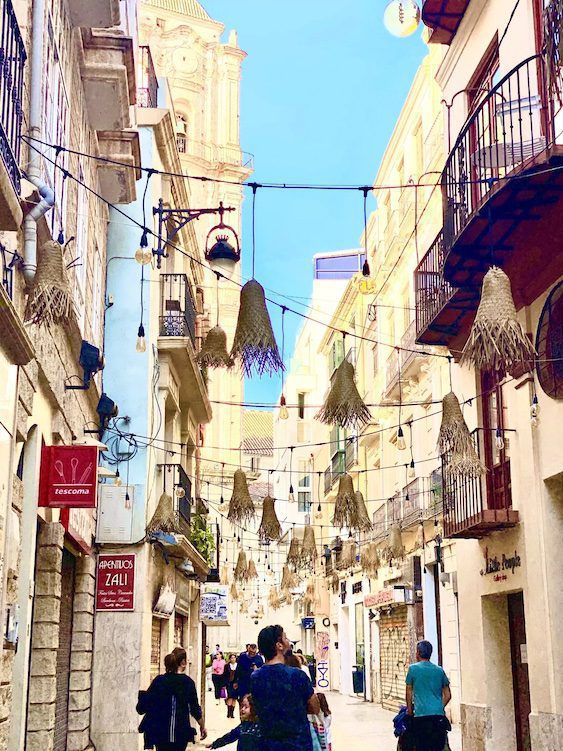 The winding streets of Malaga