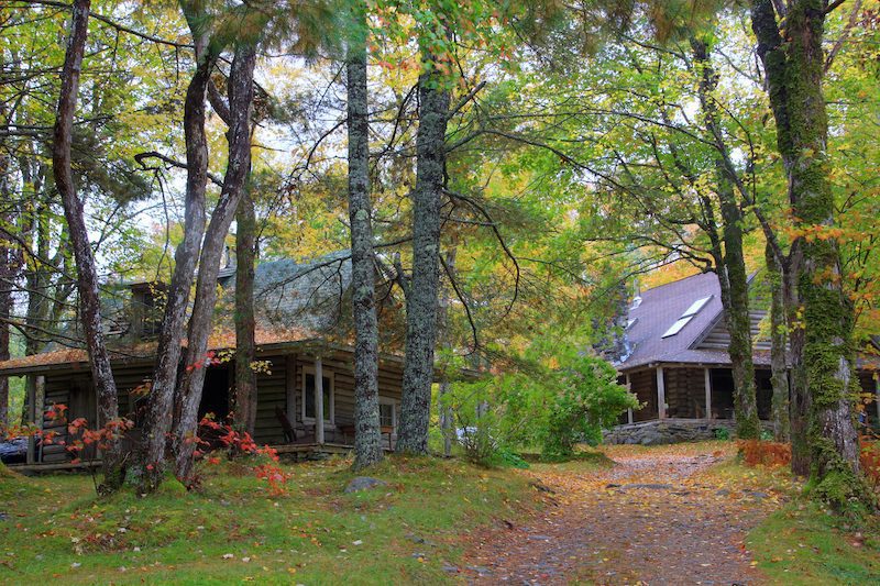 Birchdale Lodge and one of the cabins in Nova Scotia