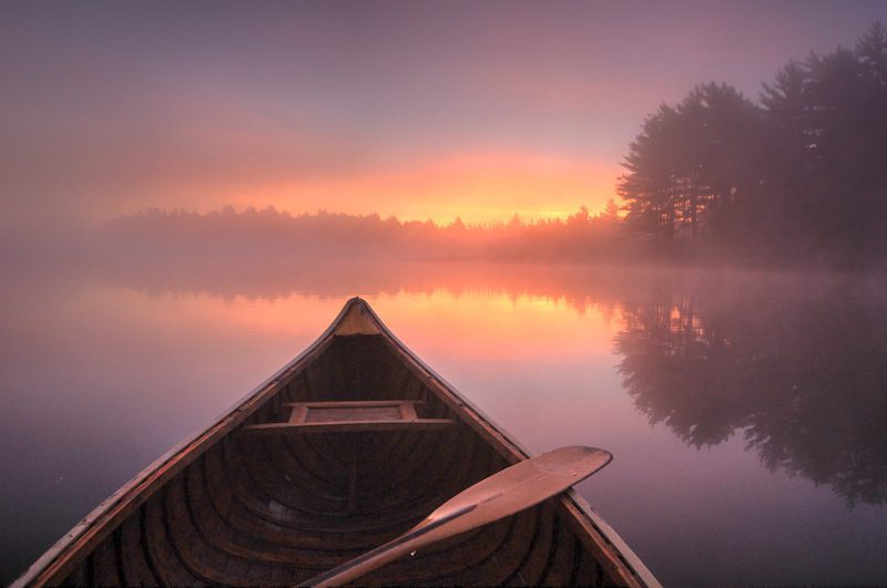 Sunrise on First Carrying Lake at Birchdale.