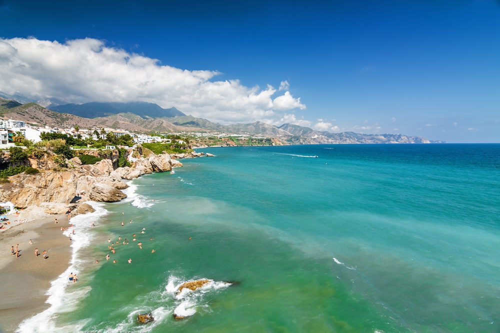 Nerja beach picturesque Spanish town