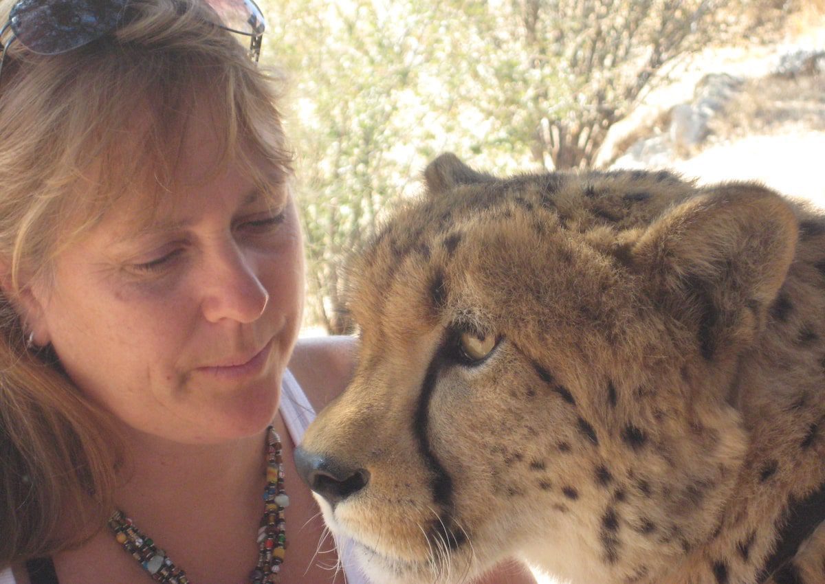 Mary with Naorobi Orphange Cheetah