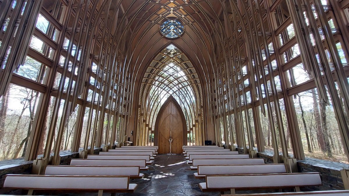 Inside the Mildred Cooper Chapel, Bentonville Arkansas