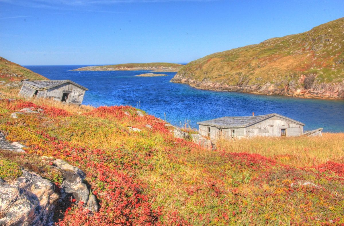 Caribous Island Cobalt blue sea