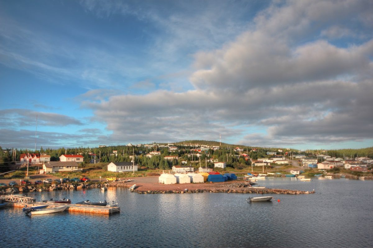 Scenic views overlooking the harbour of Rigolet, Labrador