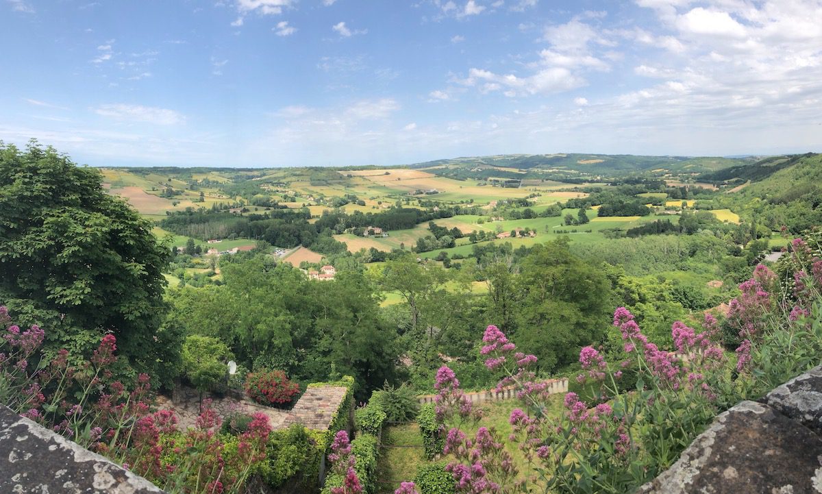 The view from Cordes-Sur-Ciel, one of the most beautiful villages in France