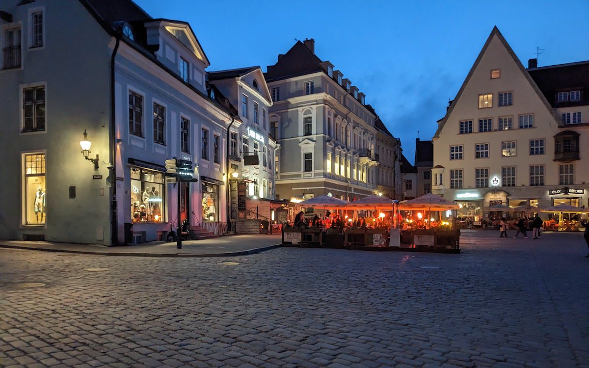 Old Town square in Tallinn Estonia