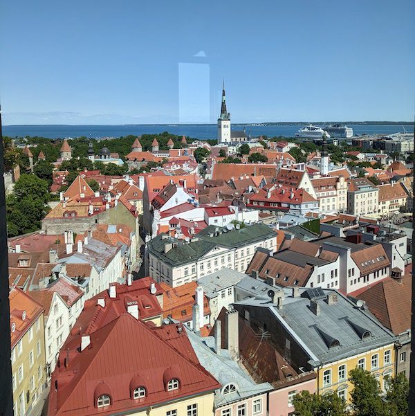 Rooftop view from St Nicholas Church, Tallinn Estonia
