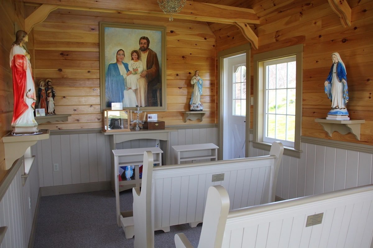 Interior at a small chapel in Nova Scotia