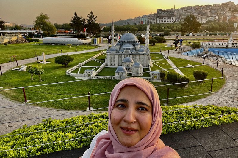Miniaturk Istanbul Tanzila in front of Hagia Sophia