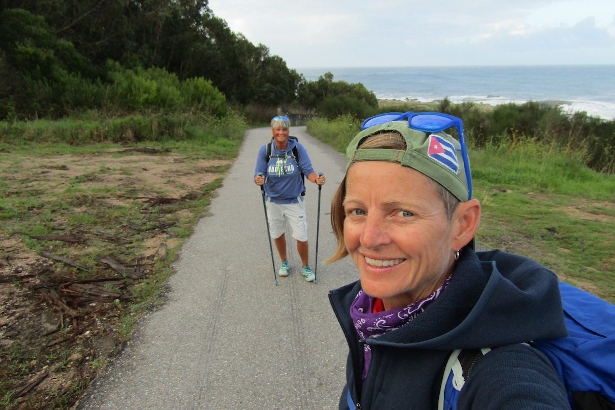Jules Torti and her wife Kim walking the Camino de Santiago without a phone