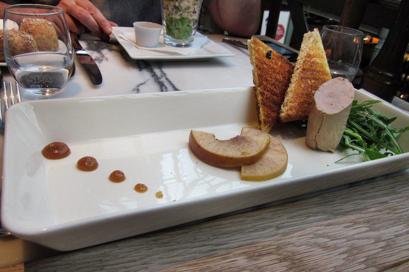 Fois gras at t'Pakhuis in Belgium