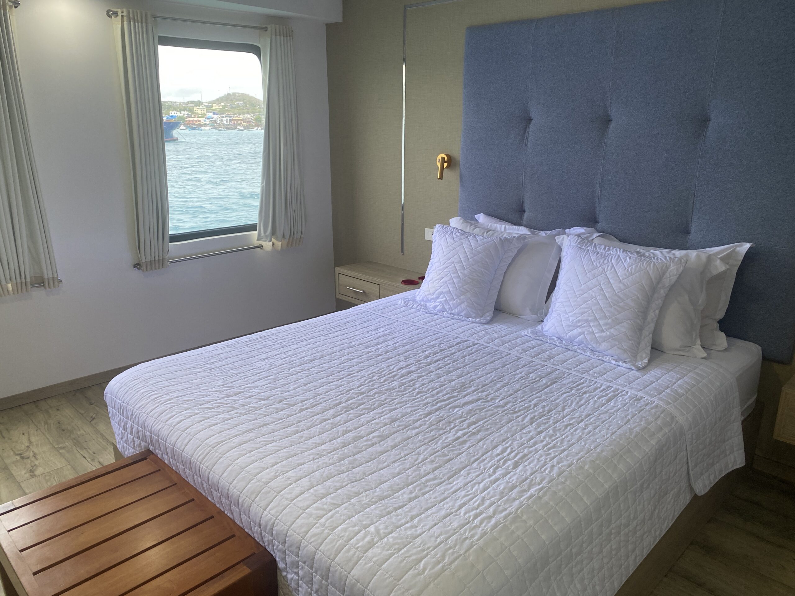 bedroom on small ship intrepid 