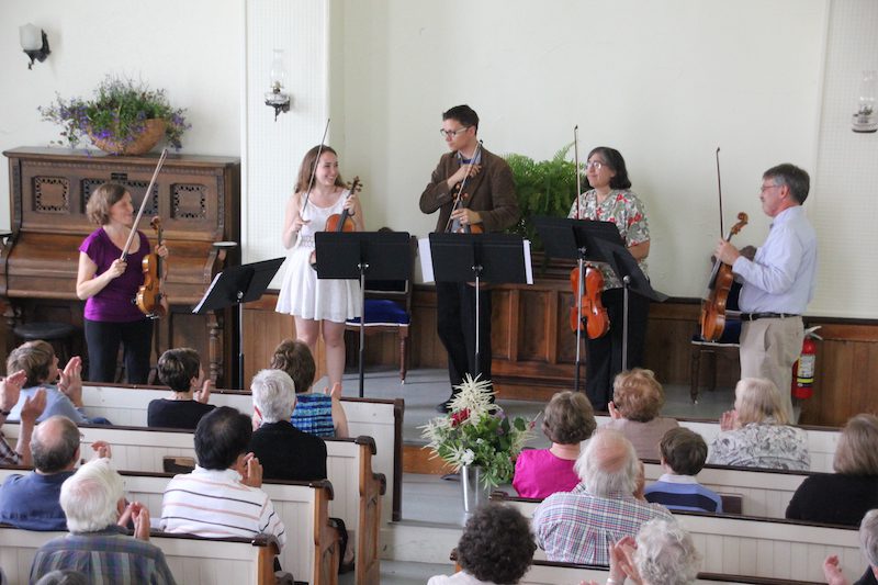 The Argyle Historic Church fills every summer when the Argyle Lodge Chamber Players (all volunteers!) share their love of music.