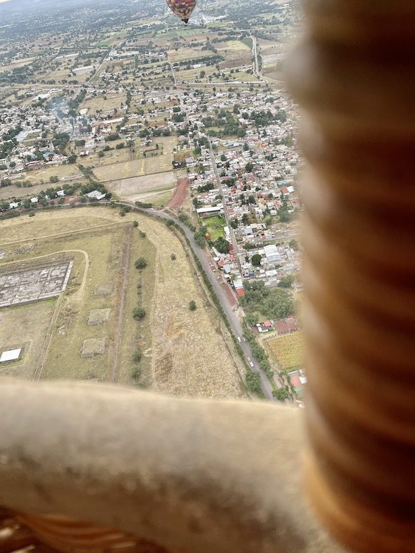 Views from riding  a hot air balloon in a wheelchair in Mexico City