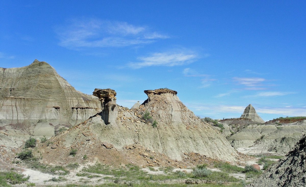 Dinosaur Provincial Park is a UNESCO World Heritage Site that is home to the highest concentration of Cretaceous fossils in the world as well as fascinating geological formations.