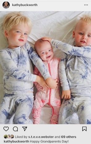 Kathy Buckworth's three grandchildren, following her rules on social media for grandparents