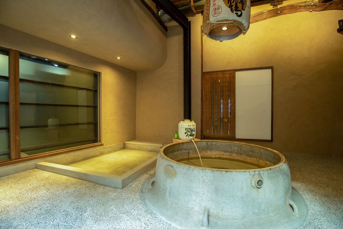A typical Japanese bath in a hotel