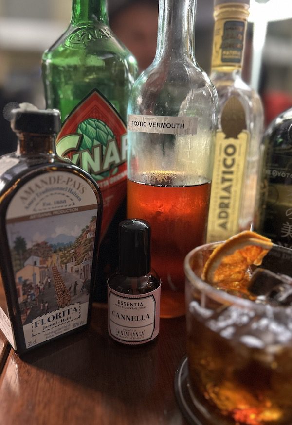 All the ingredients for a traditional Negroni in Florence