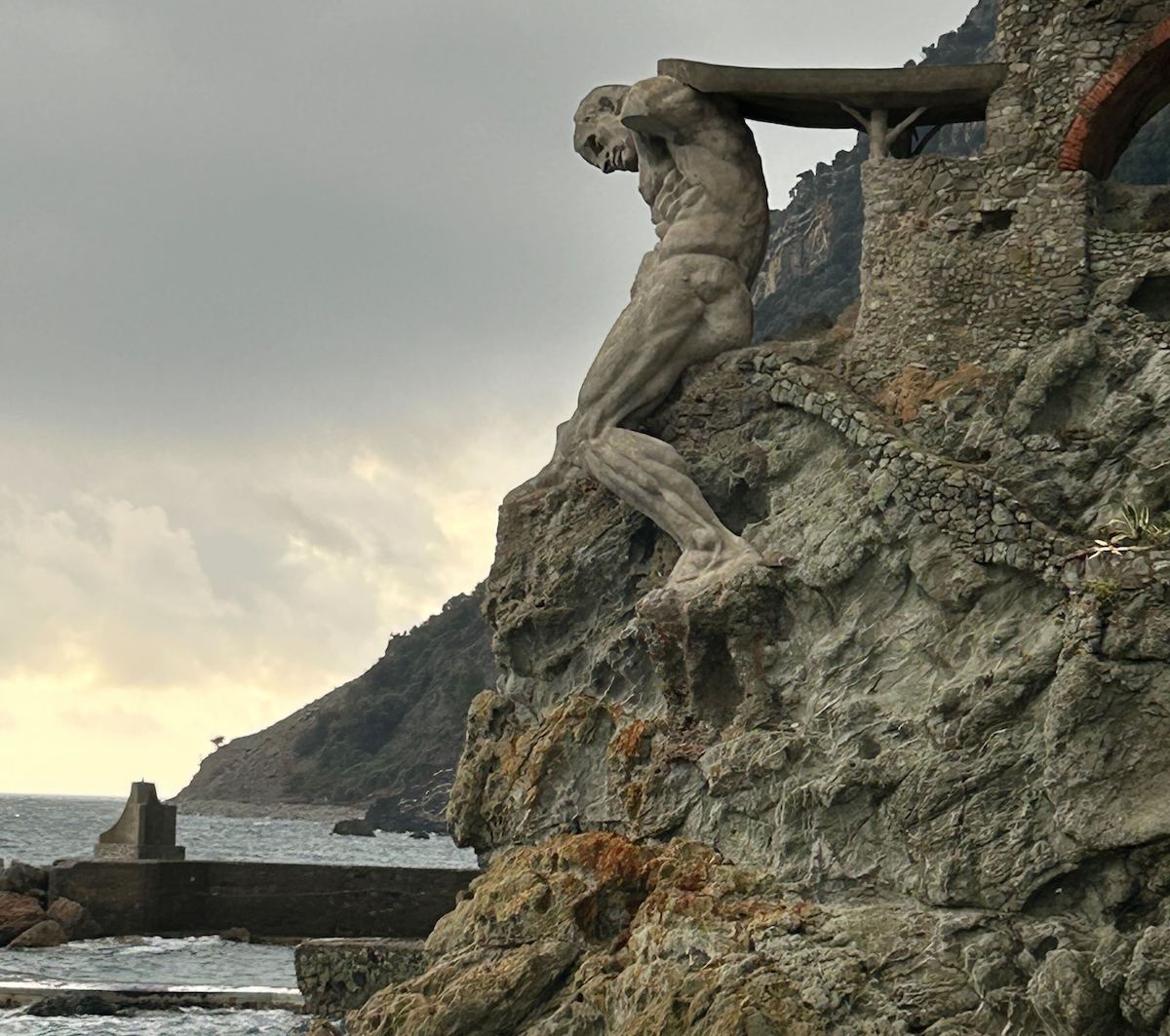 Giant Statue in Cinque Terre