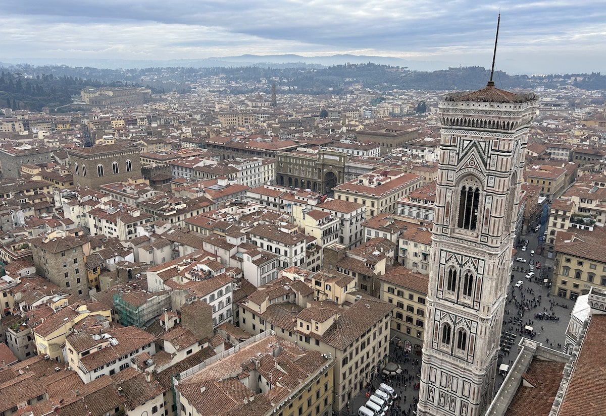View from the Duomo looking out to Florence