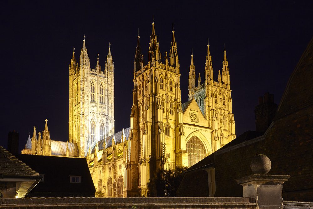 canterbury cathedral night