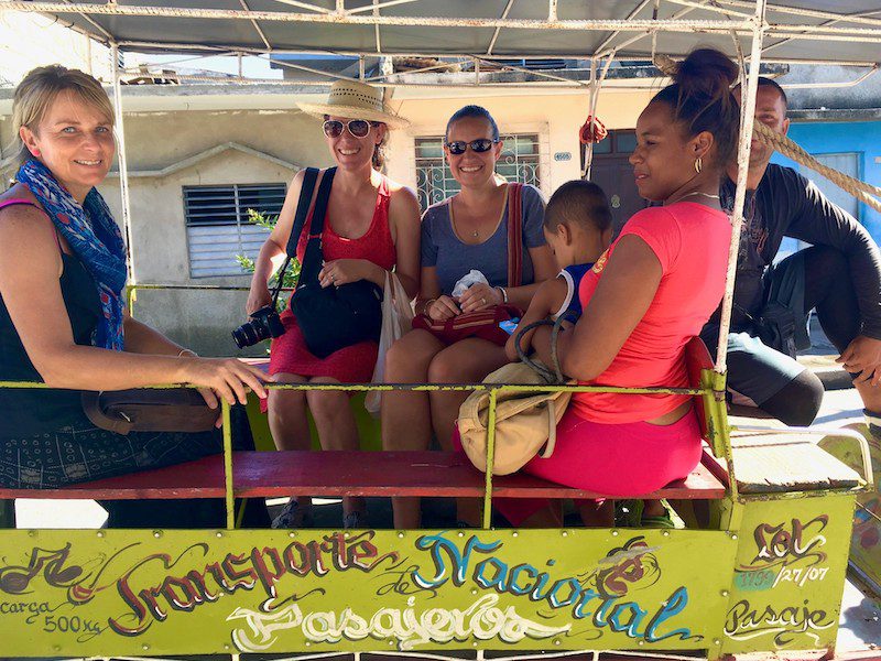 Women on a group tour in Cuba