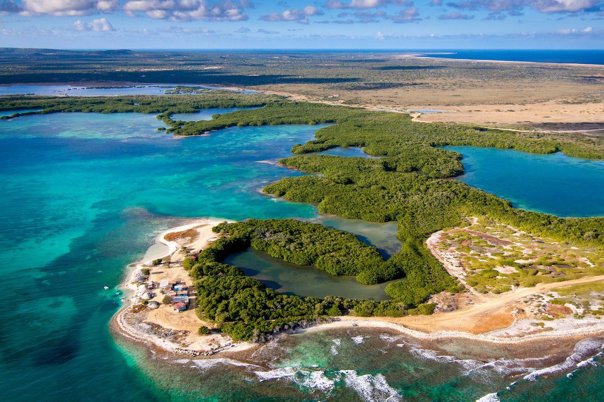 Scenic views of Lac Bay Bonaire, in the Caribbean