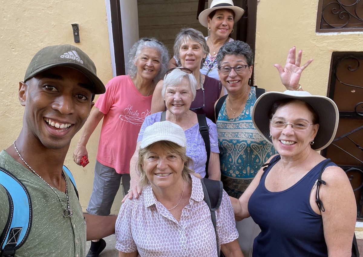 A group of women on tour in Cuba with Travels With Talek